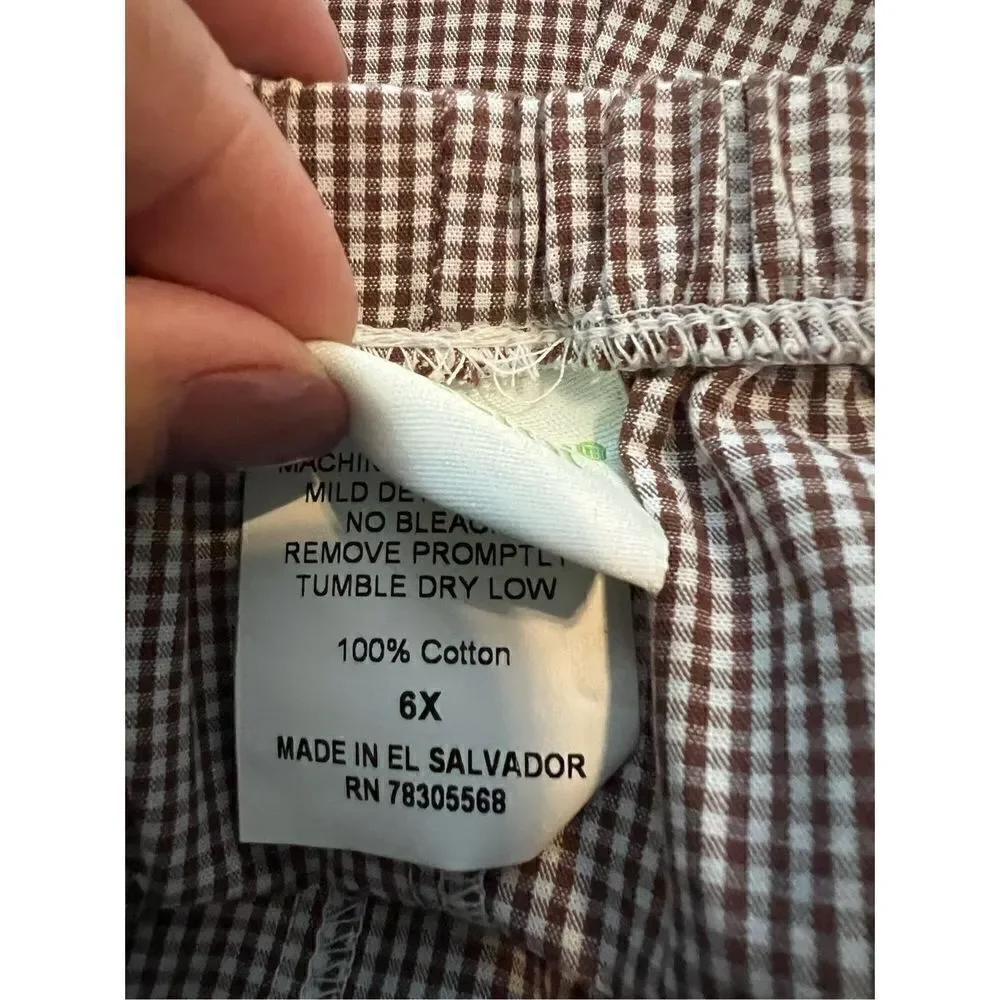 NWT Zuccini Boys Gingham Pants Size 6